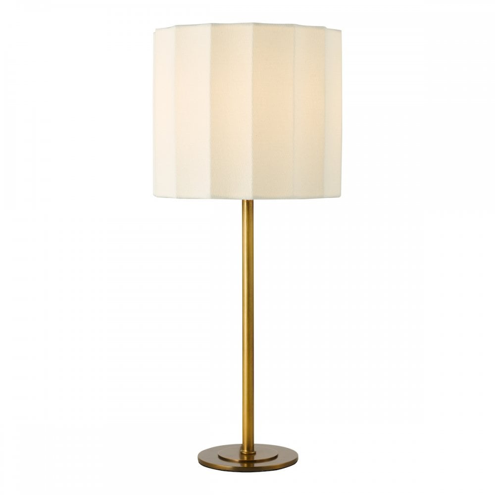 NOU4263 Noura Table Lamp Antique Bronze and Ivory With Shade