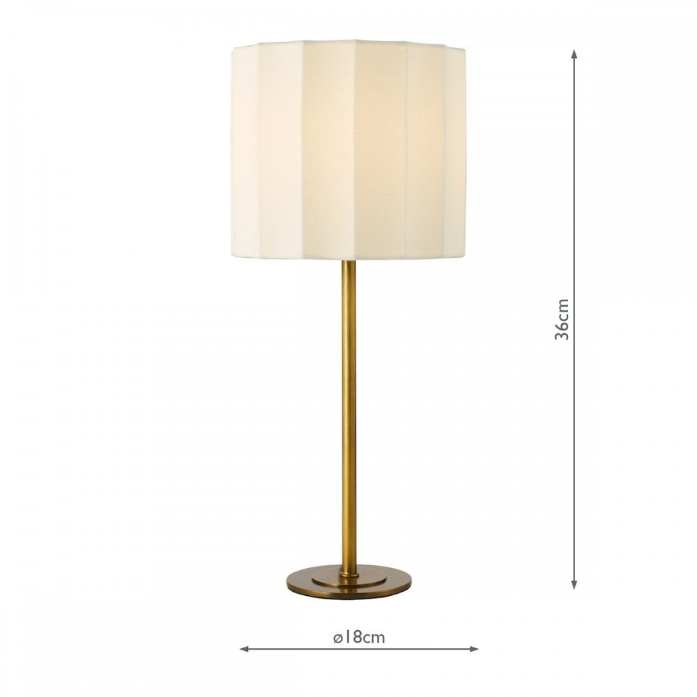 NOU4263 Noura Table Lamp Antique Bronze and Ivory With Shade