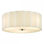NOU5263 Noura 3 Light Flush Ivory and White