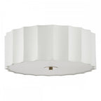 NOU5263 Noura 3 Light Flush Ivory and White