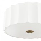 NOU5263 Noura 3 Light Flush Ivory and White