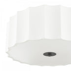 NOU5263 Noura 3 Light Flush Ivory and White