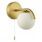 ORL0735 Orlena Wall Light Satin Gold and Opal Glass