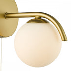 ORL0735 Orlena Wall Light Satin Gold and Opal Glass