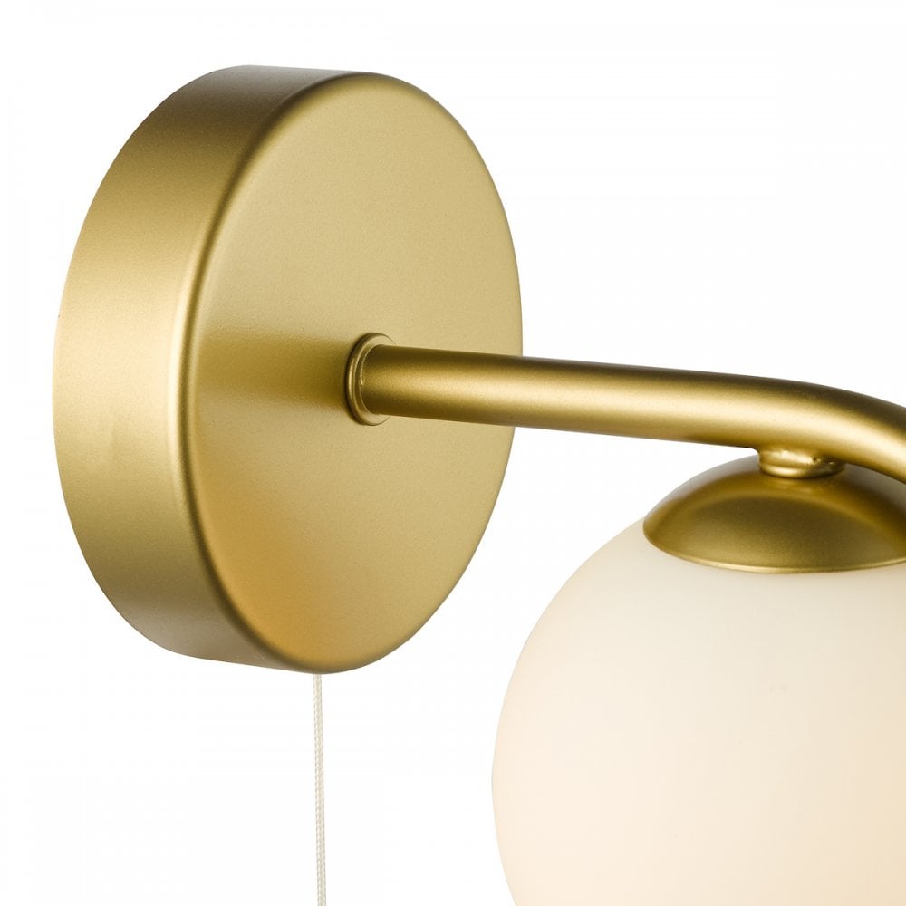 ORL0735 Orlena Wall Light Satin Gold and Opal Glass