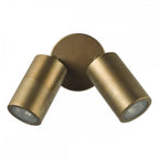 ORT0975 Ortega 2 Light Outdoor Wall Light Aged Brass and Glass IP65
