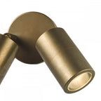 ORT0975 Ortega 2 Light Outdoor Wall Light Aged Brass and Glass IP65