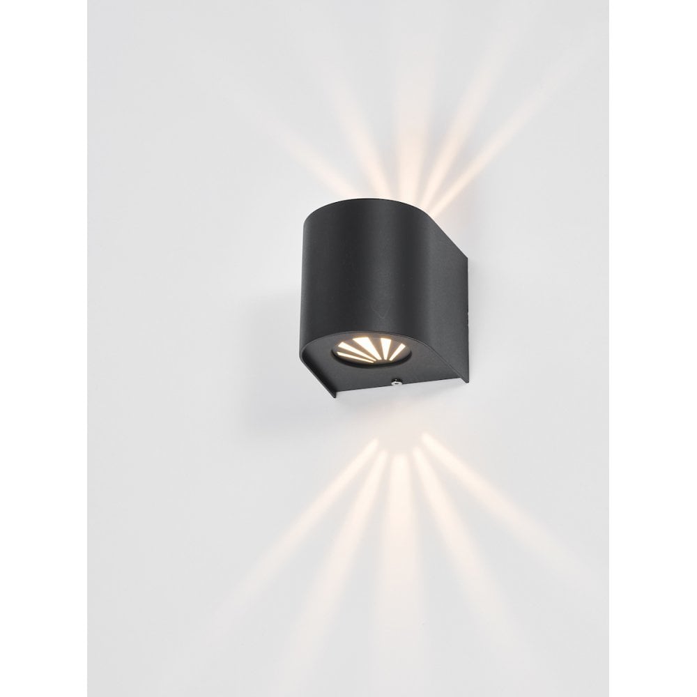 ORV3222 Orville 2 Light Outdoor Wall Light Matt Black LED IP44