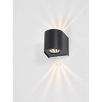 ORV3222 Orville 2 Light Outdoor Wall Light Matt Black LED IP44