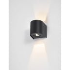 ORV3222 Orville 2 Light Outdoor Wall Light Matt Black LED IP44