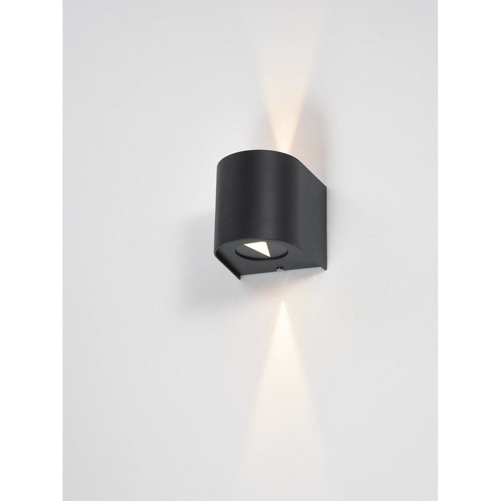 ORV3222 Orville 2 Light Outdoor Wall Light Matt Black LED IP44