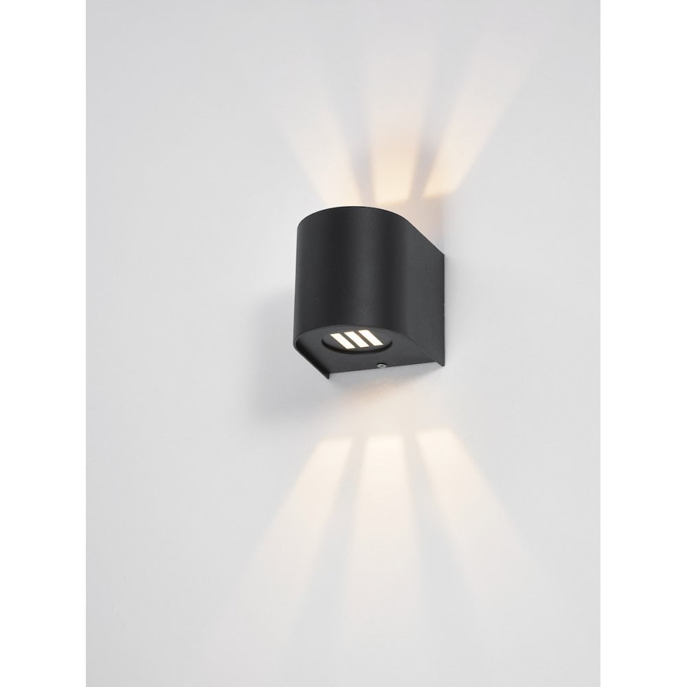 ORV3222 Orville 2 Light Outdoor Wall Light Matt Black LED IP44