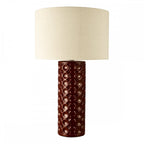 RAJ4225 Raja Table Lamp Red and Antique Bronze With Shade