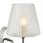 RIM0750 Rimaz Bathroom Wall Light Polished Chrome and Ribbed Glass IP44