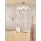 RIM0750 Rimaz Bathroom Wall Light Polished Chrome and Ribbed Glass IP44