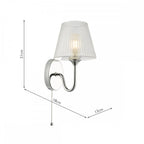 RIM0750 Rimaz Bathroom Wall Light Polished Chrome and Ribbed Glass IP44