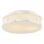 ROY5050 Royce 2 Light Bathroom Flush Polished Chrome and Opal Glass IP44
