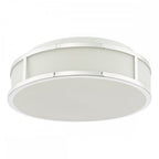 ROY5050 Royce 2 Light Bathroom Flush Polished Chrome and Opal Glass IP44