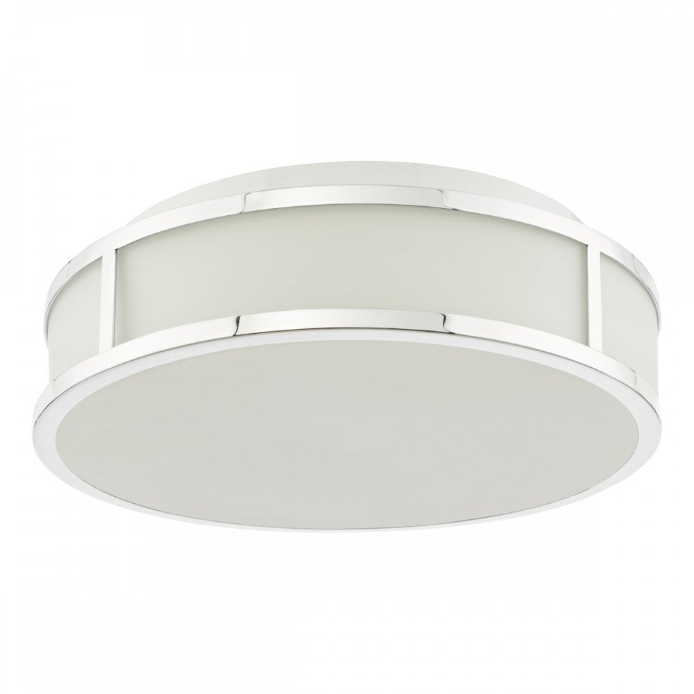 ROY5050 Royce 2 Light Bathroom Flush Polished Chrome and Opal Glass IP44