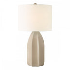 SAU4229 Saundra Table Lamp Taupe and Matt Antique Brass With Shade