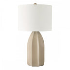 SAU4229 Saundra Table Lamp Taupe and Matt Antique Brass With Shade