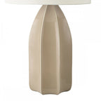 SAU4229 Saundra Table Lamp Taupe and Matt Antique Brass With Shade