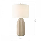 SAU4229 Saundra Table Lamp Taupe and Matt Antique Brass With Shade