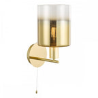 SAV0735 Savannah Wall Light Satin Gold and Gold Ombre Glass