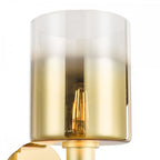 SAV0735 Savannah Wall Light Satin Gold and Gold Ombre Glass