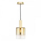 SAV8635 Savannah Pendant Satin Gold and Gold Ombre Glass