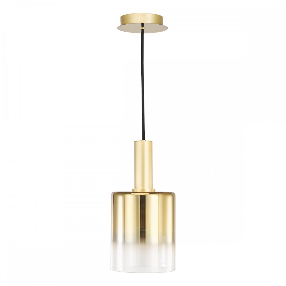 SAV8635 Savannah Pendant Satin Gold and Gold Ombre Glass