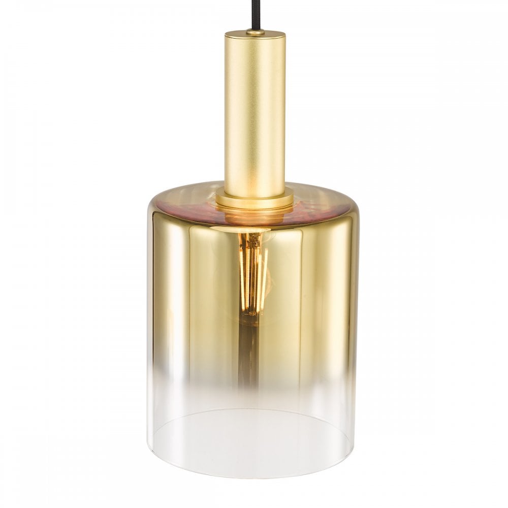 SAV8635 Savannah Pendant Satin Gold and Gold Ombre Glass