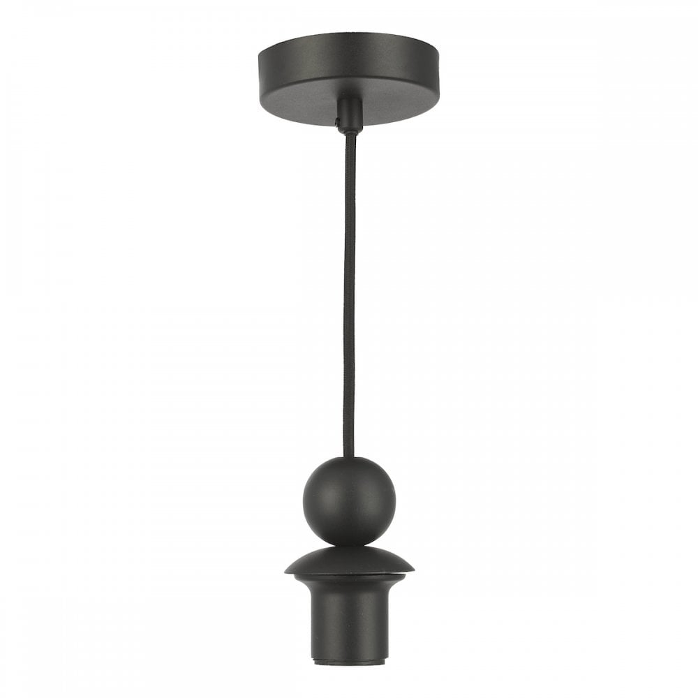 SP73 1 Light Matt Black E27 Suspension