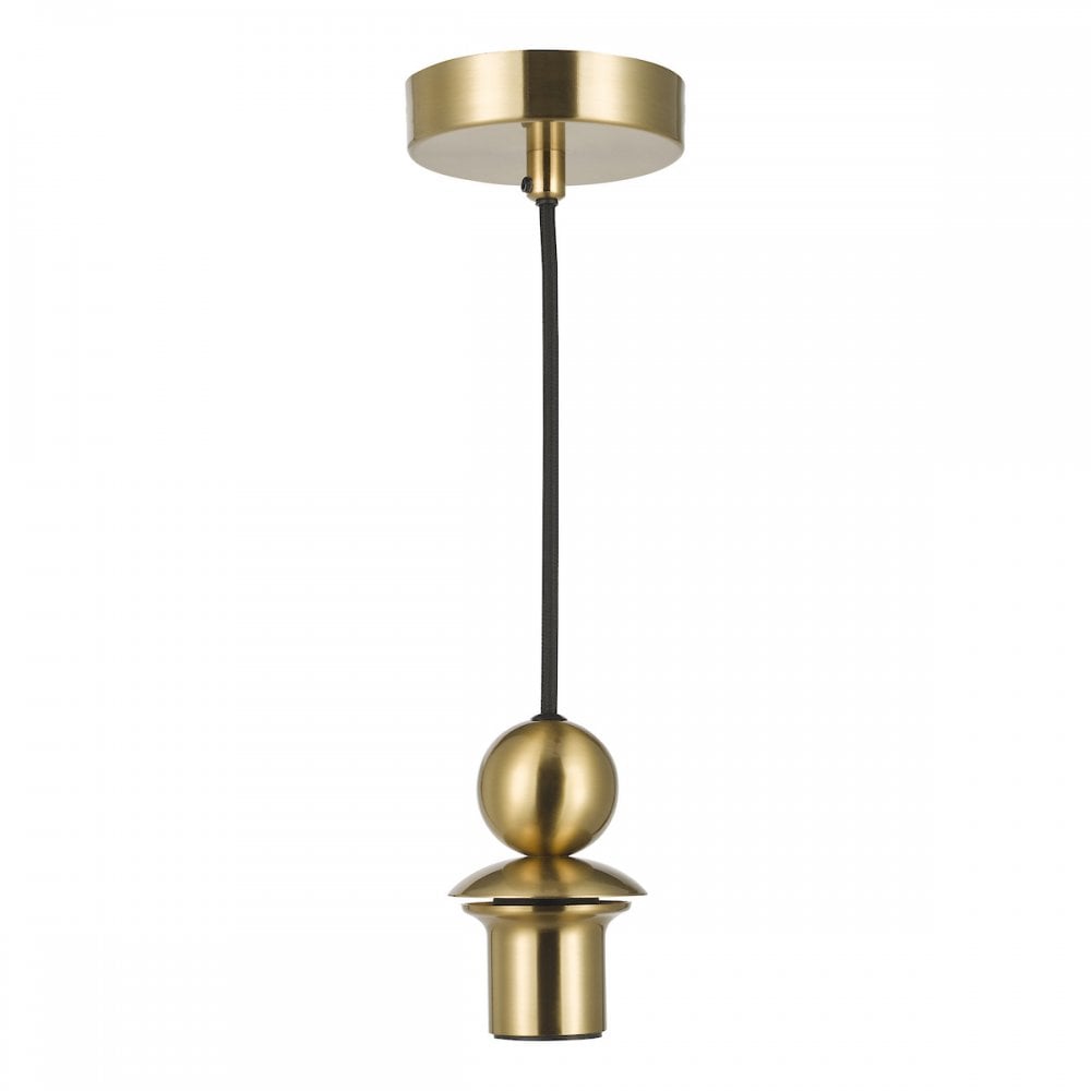 SP74 1 Light E27 Satin Brass Suspension