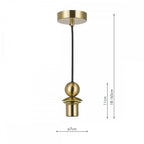 SP74 1 Light E27 Satin Brass Suspension