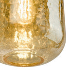 TAV0106 Tavia Pendant Satin Gold and Amber Glass
