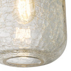 TAV0108 Tavia Pendant Matt Black and Glass