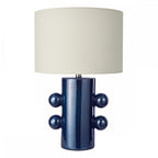 TIS4223 Tisha Table Lamp Blue and Polished Chrome With Shade