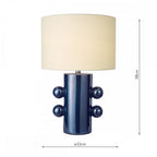 TIS4223 Tisha Table Lamp Blue and Polished Chrome With Shade