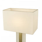 TOK4234 Tokori Table Lamp Alabaster and Brushed Gold With Shade
