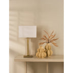 TOK4234 Tokori Table Lamp Alabaster and Brushed Gold With Shade