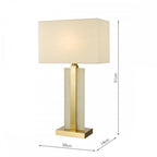 TOK4234 Tokori Table Lamp Alabaster and Brushed Gold With Shade