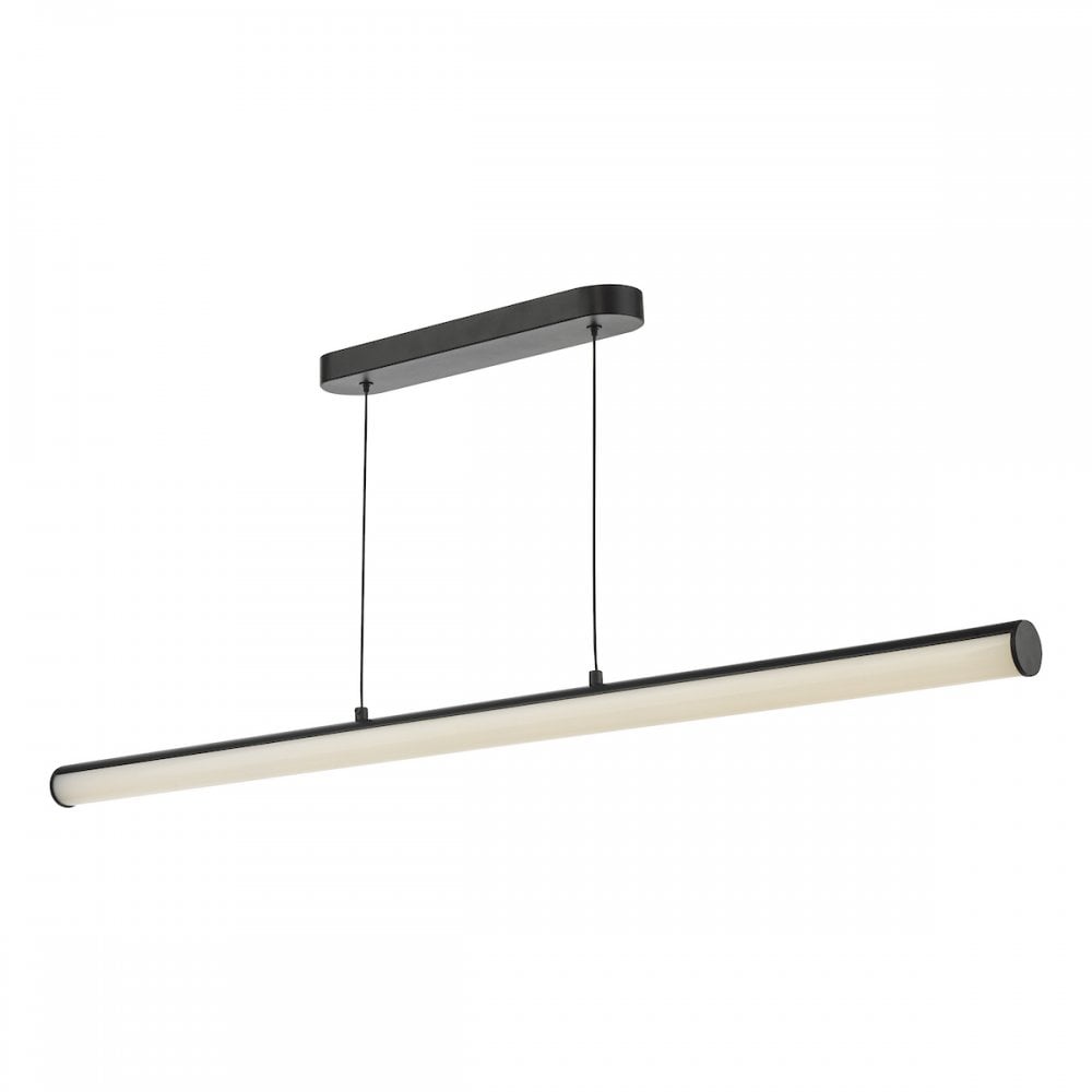 TUB6222 Tube Bar Pendant Satin Black and Opal LED