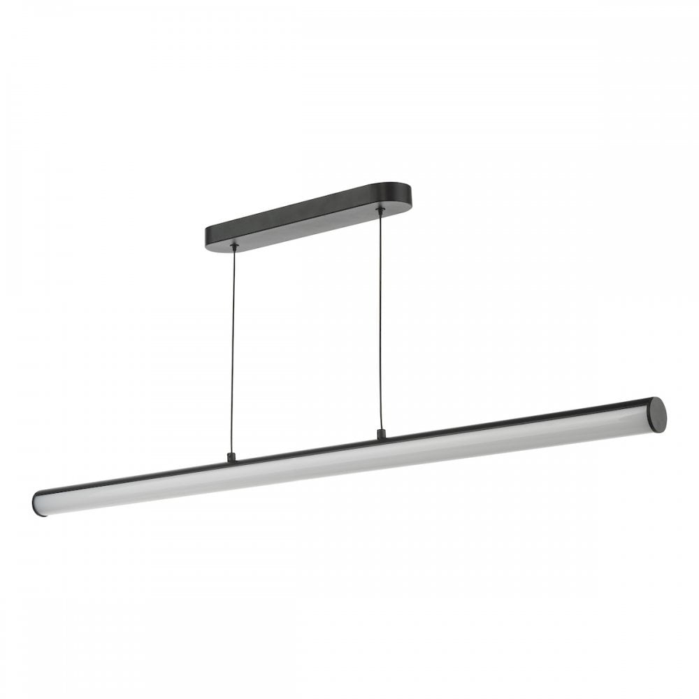 TUB6222 Tube Bar Pendant Satin Black and Opal LED