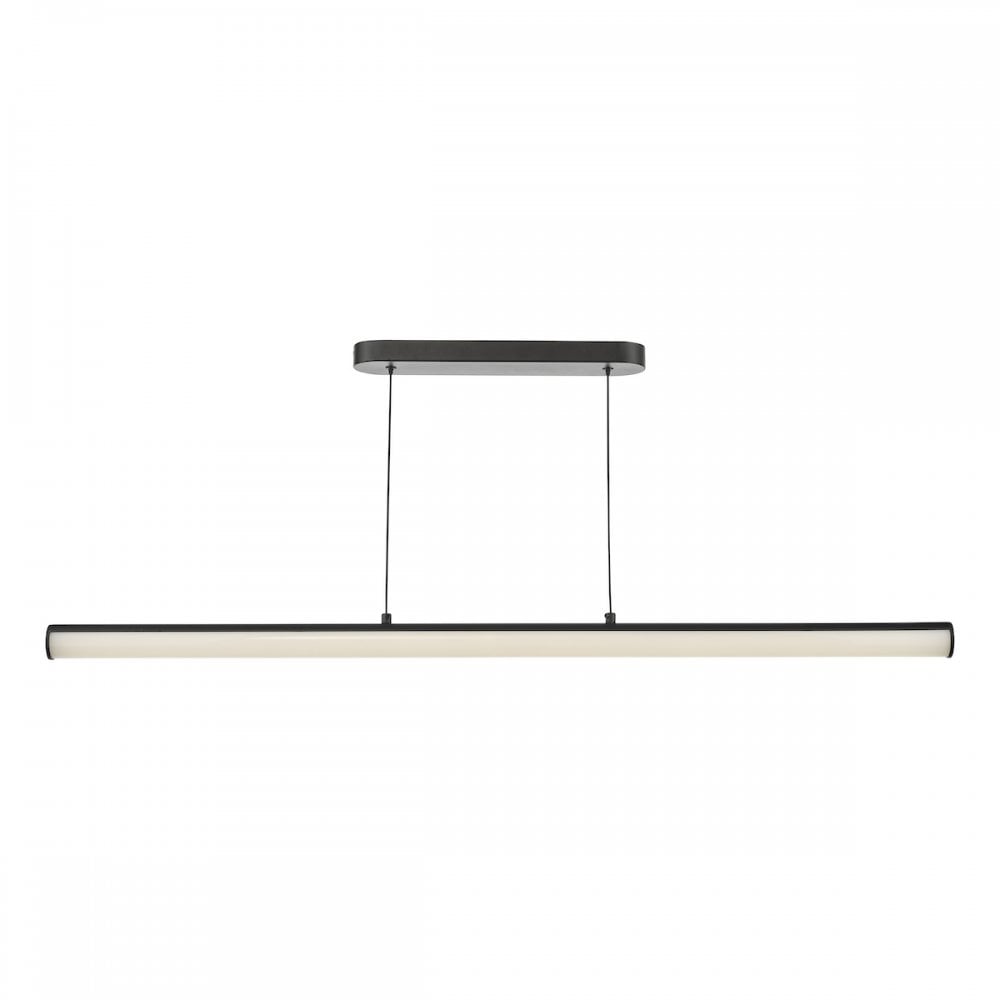 TUB6222 Tube Bar Pendant Satin Black and Opal LED
