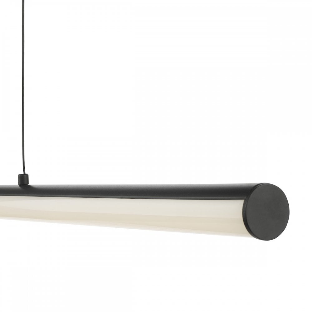 TUB6222 Tube Bar Pendant Satin Black and Opal LED