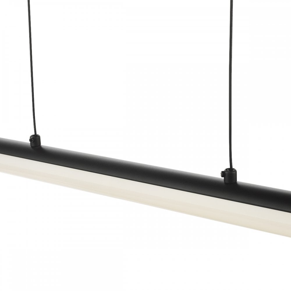 TUB6222 Tube Bar Pendant Satin Black and Opal LED
