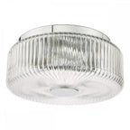 TWY5250 Twyman 3 Light Flush Polished Chrome and Ribbed Glass IP44