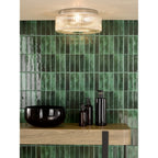TWY5250 Twyman 3 Light Flush Polished Chrome and Ribbed Glass IP44