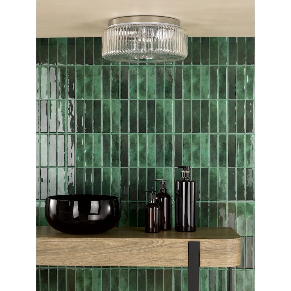 TWY5250 Twyman 3 Light Flush Polished Chrome and Ribbed Glass IP44